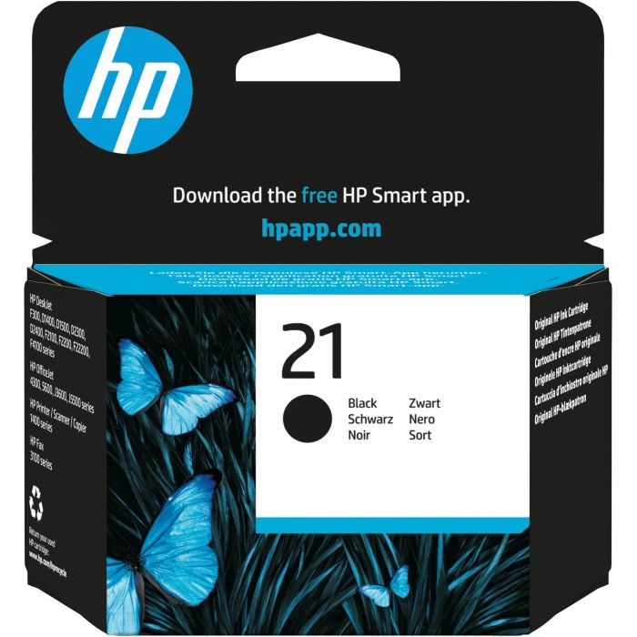 HP Cartucho de tinta original 21 negro C9351AE (Nr.21) negro Tinta a base de pigmentos Rendimiento estándar 190 páginas