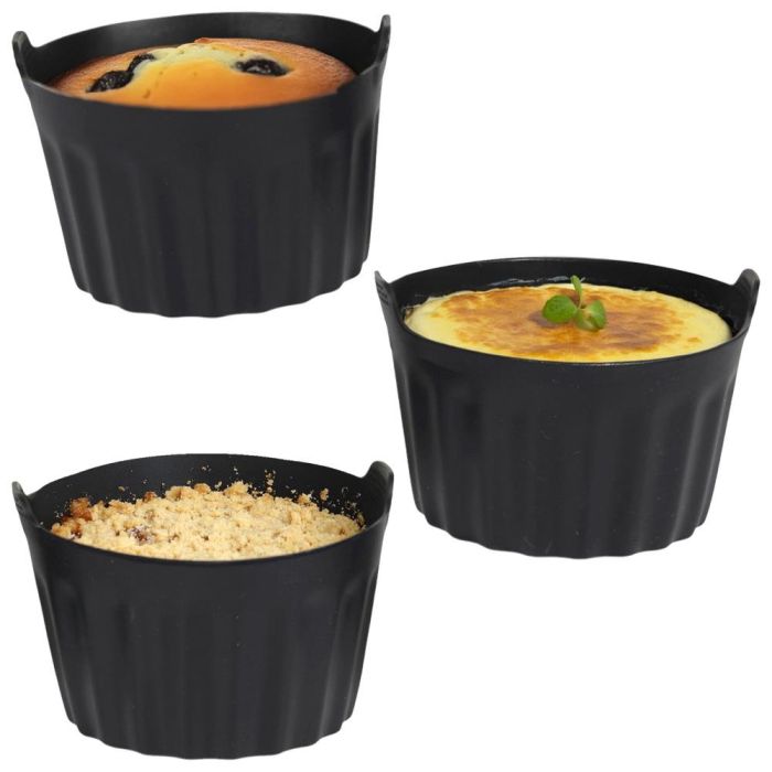 Cook Concept Juego De 3 Moldes de Silicona para Freidora de Aire, Colección Utensile Malins, Capacidad 80 ml 3