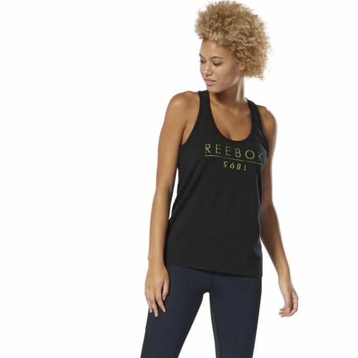 Camiseta para Mujer sin Mangas Reebok 1895 Race Negro 5