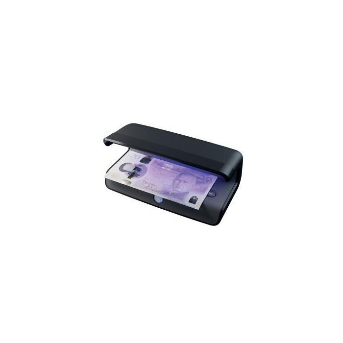Safescan Detector de Billetes Falsos UV LED 75 con Luz Blanca, Verificación UV y Microimpresión, USB-C, Negro - 131-0723