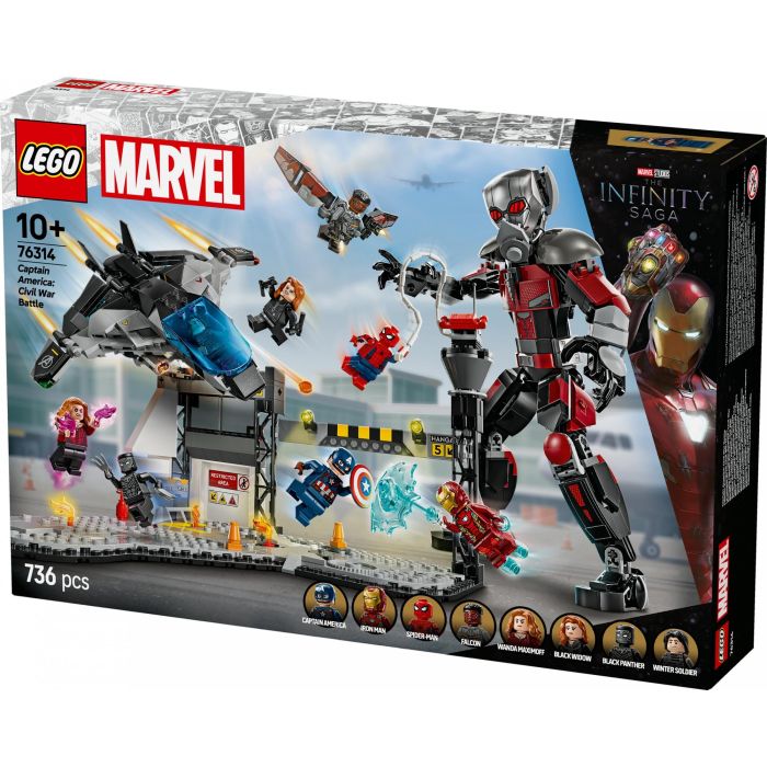 LEGO Marvel 76314 La Batalla del Capitán América: Civil War Juguete para niño de 10 años 7