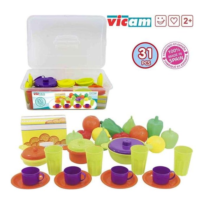 Maletin 31 piezas con menaje, frutas y verduras 1 Maletin 31 piezas con menaje, frutas y verduras 1