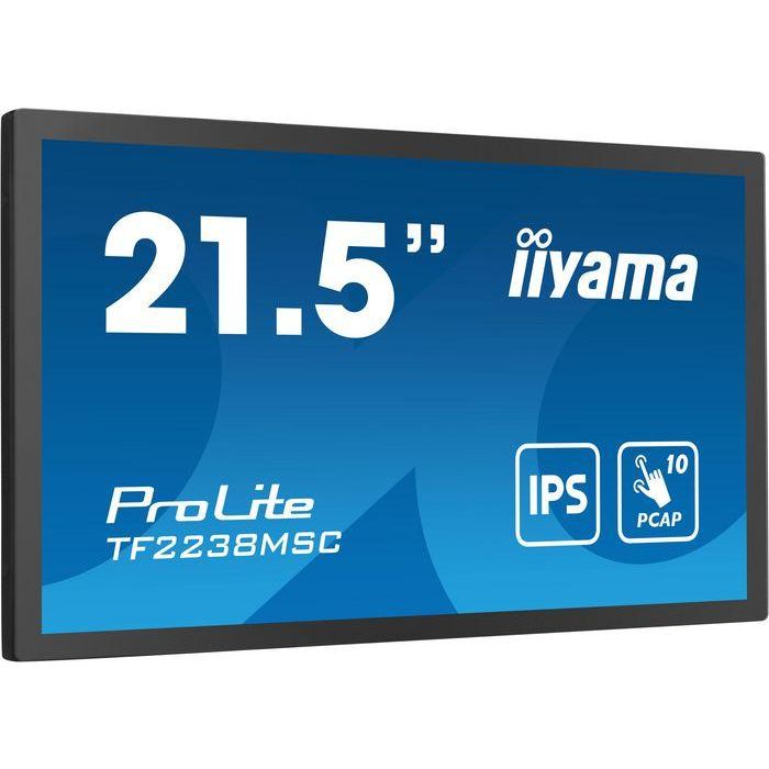 Monitor Iiyama 22" Tactil (TF2238MSC-B1) 1920X1080/ 600Cd /1000:1 / Hdmi/ Dp /2 X Usb/ 5Ms/ Mm / Uso Horiz-Verti-Boca Arriba / Vesa 100X100 /Negro 14 Monitor Iiyama 22" Tactil (TF2238MSC-B1) 1920X1080/ 600Cd /1000:1 / Hdmi/ Dp /2 X Usb/ 5Ms/ Mm / Uso Horiz-Verti-Boca Arriba / Vesa 100X100 /Negro 14