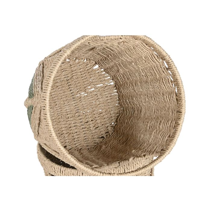 Cesta Tropical DKD Home Decor Verde Marron Claro 38 x 33 x 38 cm Set de 3 (2 Unidades) 2 Cesta Tropical DKD Home Decor Verde Marron Claro 38 x 33 x 38 cm Set de 3 (2 Unidades) 2