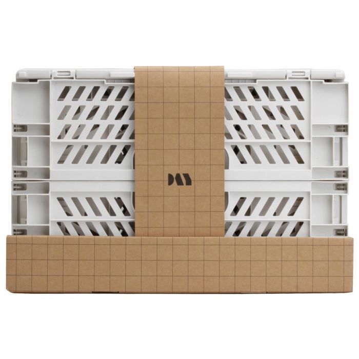 Day Caja Plegable y Apilable Almacenaje Blanca Natural 50x33 cm Soporta 45 kg Capacidad 27,6 L Diseñada en EU 1