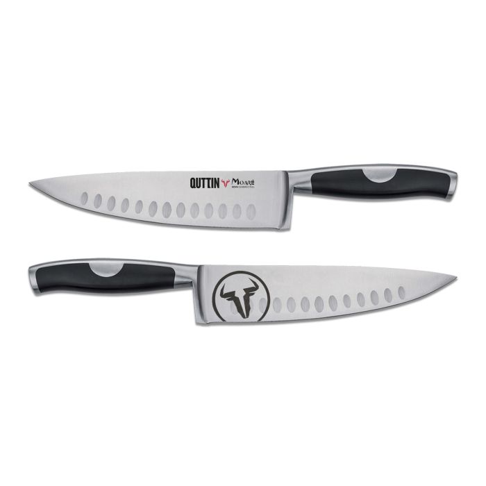 Quttin Cuchillo Cocina 20 cm Moare Cuchillas de Acero Inoxidable para Uso Profesional (6 Unidades)