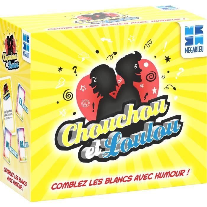 Megableu MEG3760046781529 Juego de mesa Chouchou y Loulou Nomade, 200 tarjetas de frases para completar con humor