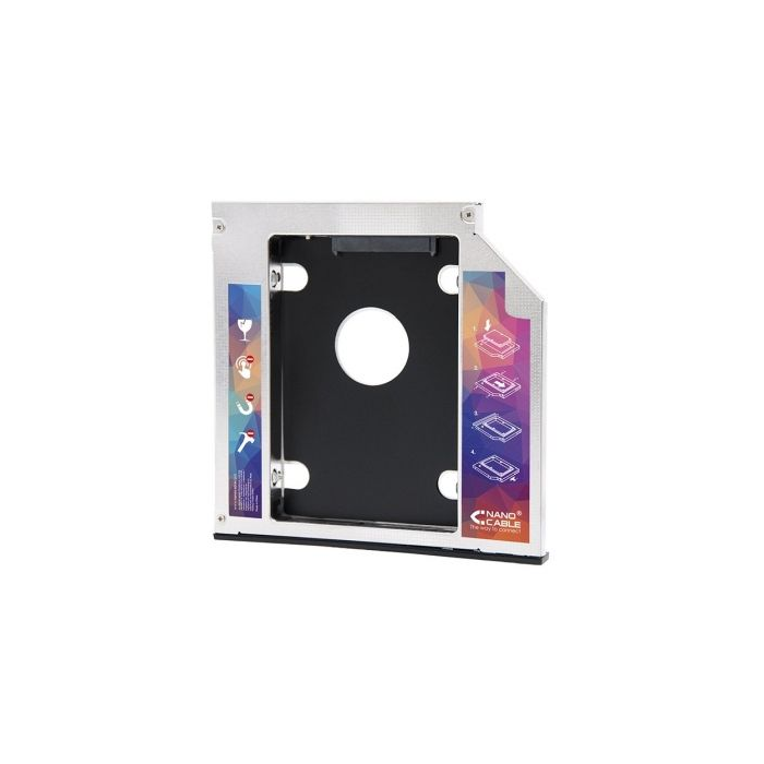 Nanocable 10.99.0102 Adaptador SATA para Disco Duro 2.5" de 7/9.5mm en Unidad Óptica Portátil de 12.7mm 2 Nanocable 10.99.0102 Adaptador SATA para Disco Duro 2.5" de 7/9.5mm en Unidad Óptica Portátil de 12.7mm 2