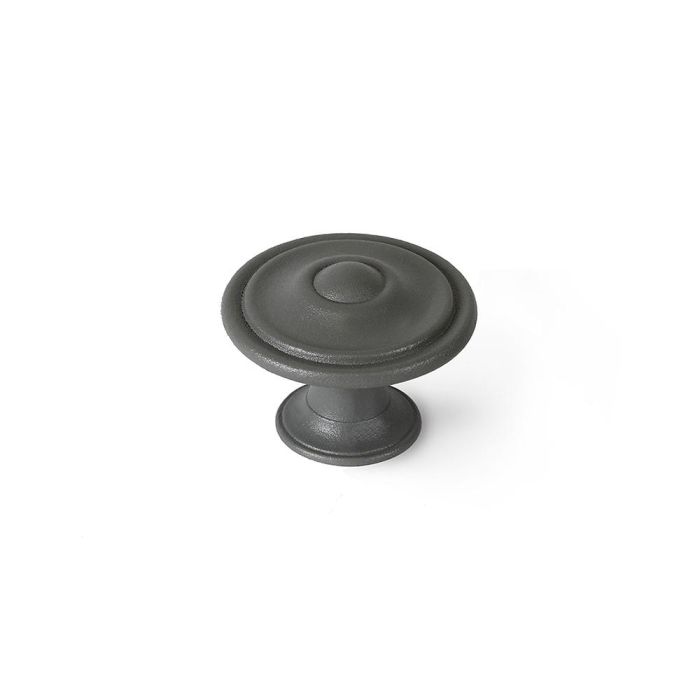Rei 3110 - Blister con 4 pomos redondos para mueble en zamak, acabado gris ceniza, Ø35mm Rei 3110 - Blister con 4 pomos redondos para mueble en zamak, acabado gris ceniza, Ø35mm