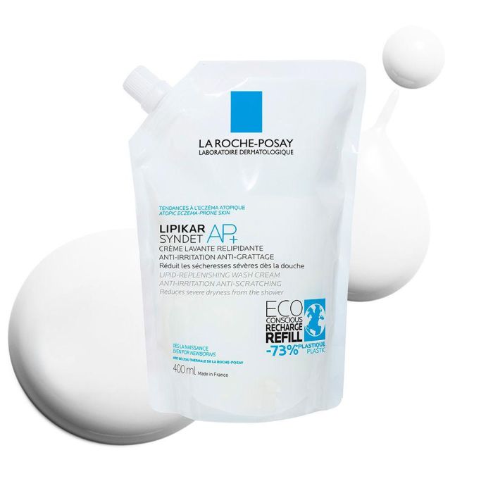 La Roche Posay LIPIKAR SYNDET AP+ Crema de Ducha Relipidizante Anti-irritaciones Piel Atópica Recarga 400 ml 1