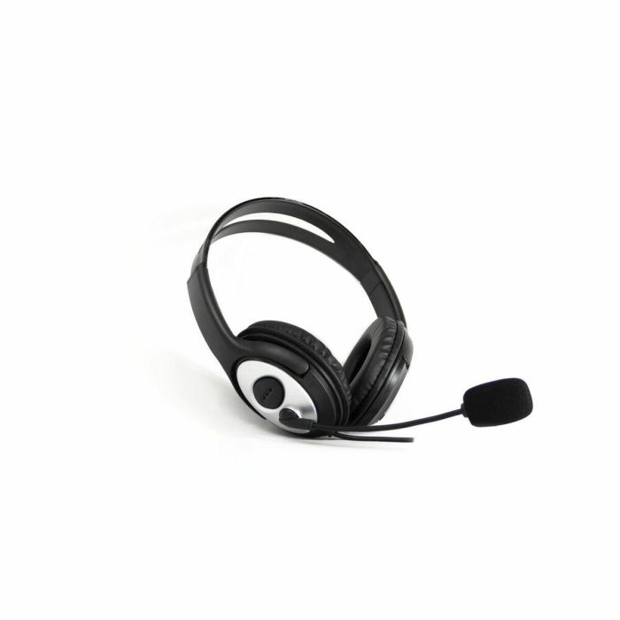 Auriculares con Micrófono CoolBox COO-AUM-01 Negro Plateado