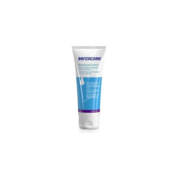 Benzacare Gel Exfoliante Facial Anti Puntos Negros - Limpiador Profundo con Ácido Salicílico y Glicólico para Piel Limpia 120 ml