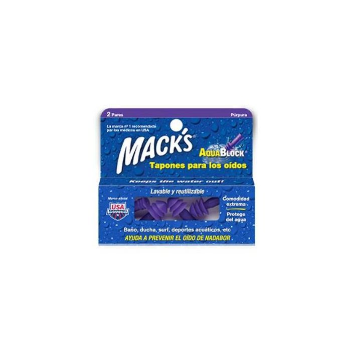 Tapon Oido Macks Aquablock 2 Pares