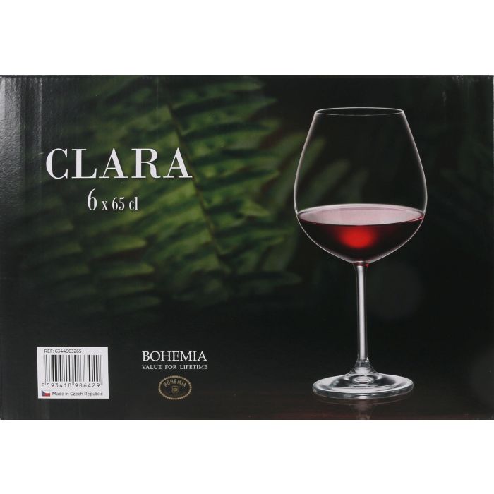 Bohemia Set de 6 Copas Gran Vino Clara 650 cc - Colección Clara (4 Cajas) 5