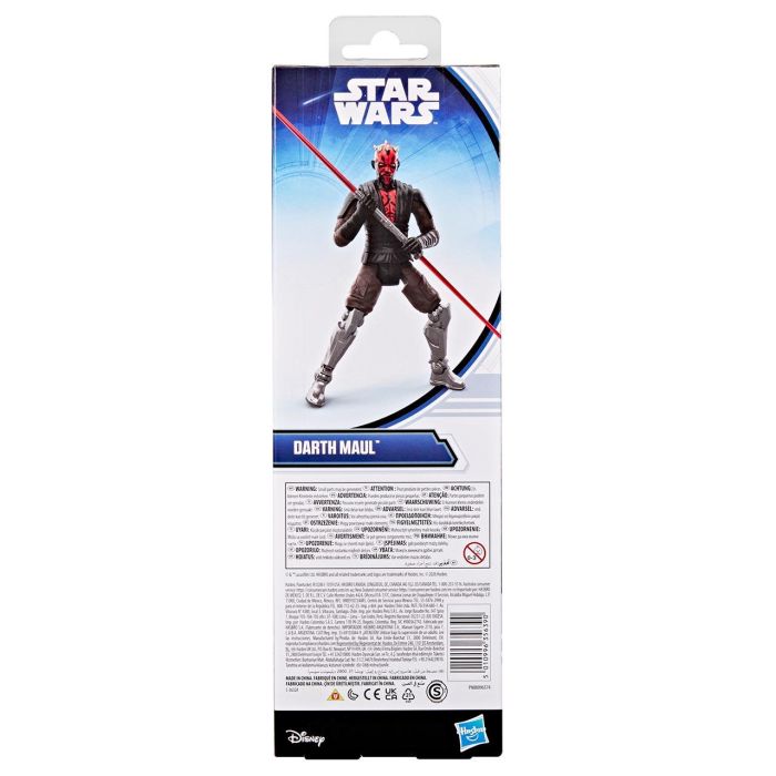 Hasbro Star Wars Titan Series Figura de Acción Darth Maul 30 cm G2687 con Sable de Luz Doble Rojo - Juguete Coleccionable