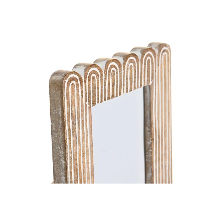 DKD Home Decor Marco de Fotos 10x15 cm Estilo Colonial, Madera de Mango Natural, Acabado Decapé, 2 x 21 x 16 cm 1