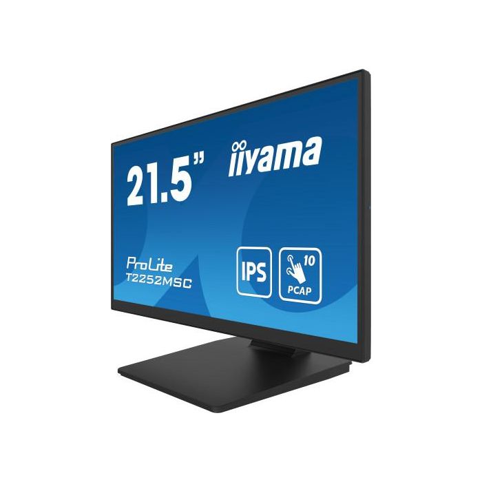 iiyama T2252MSC-B2 Monitor Táctil 21.5" Full HD IPS 1920x1080 5ms HDMI DP USB Altavoces Negro 3