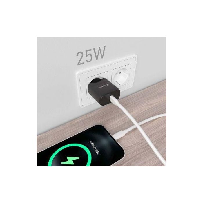 AISENS - CARGADOR USB-C PD3.0 1 PUERTO 1xUSB-C 25W, NEGRO 4 AISENS - CARGADOR USB-C PD3.0 1 PUERTO 1xUSB-C 25W, NEGRO 4