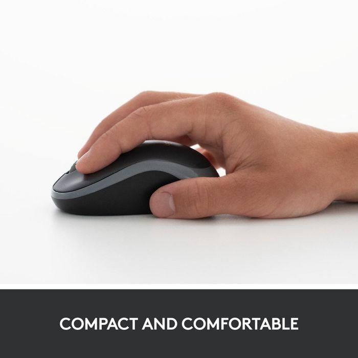 Logitech Wireless Mouse M185, RF Wireless, Alkaline, Grey 11 Logitech Wireless Mouse M185, RF Wireless, Alkaline, Grey 11