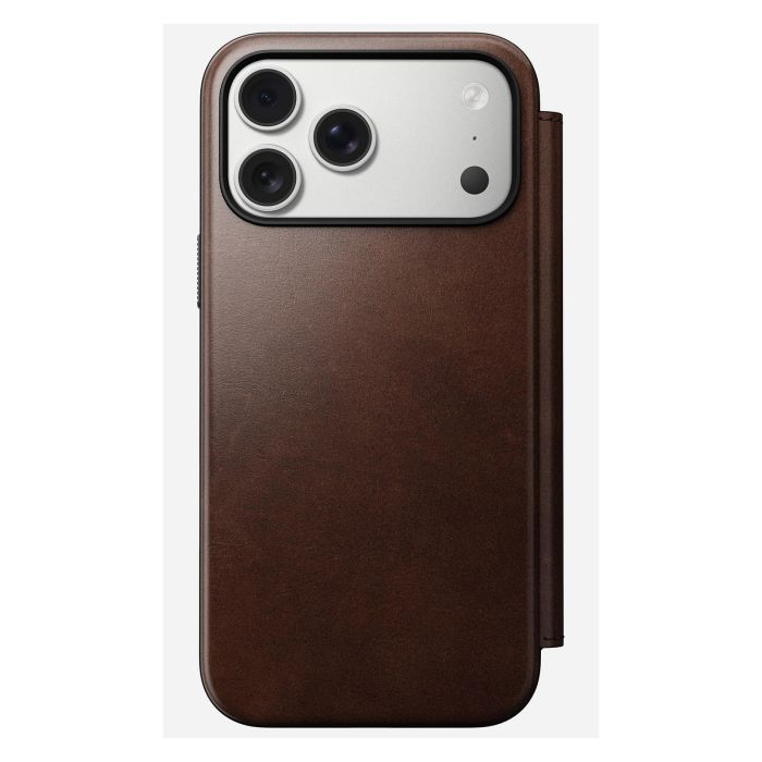 Nomad iPhone 17 Pro Max Funda Folio Modern Leather Rustic Brown con Cierre Magnético, MagSafe y Bolsillo para 3 Tarjetas 7 Nomad iPhone 17 Pro Max Funda Folio Modern Leather Rustic Brown con Cierre Magnético, MagSafe y Bolsillo para 3 Tarjetas 7