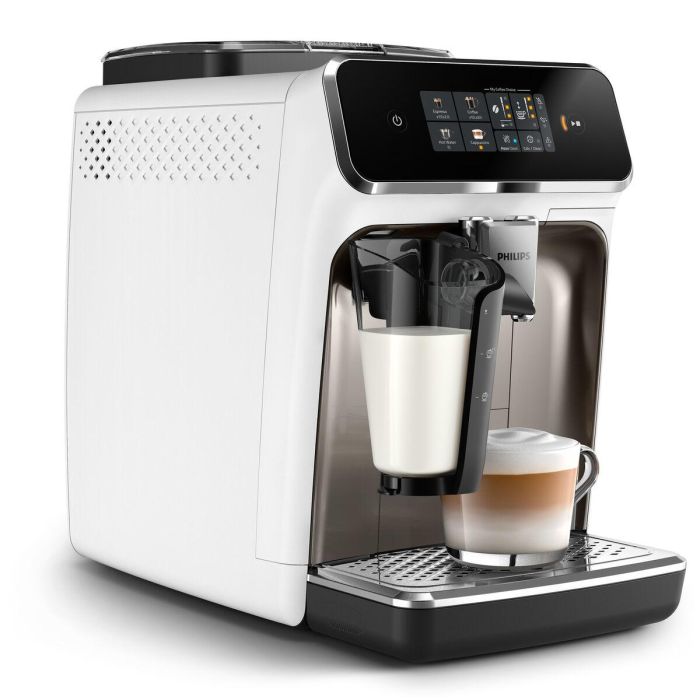 Philips EP2339/40 Serie 2300 Cafetera espresso automática con molinillo LatteGo Blanco Cromo 7