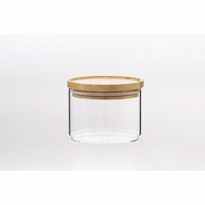 DKD Home Decor Bote Hermético de Borosilicato y Bambú 470ml Transparente/Natural - Set de 3 Apto Lavavajillas 1 DKD Home Decor Bote Hermético de Borosilicato y Bambú 470ml Transparente/Natural - Set de 3 Apto Lavavajillas 1