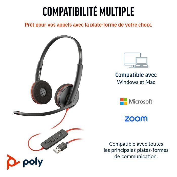 Poly Poly Blackwire C3220 USB-C Headset (Bulk) 1 Poly Poly Blackwire C3220 USB-C Headset (Bulk) 1