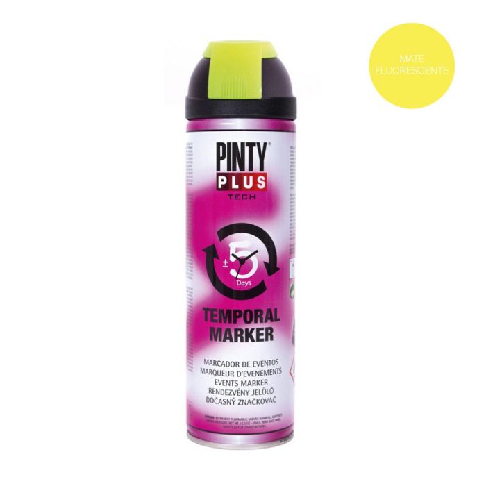 Pinty Plus Pintura en Spray Marcador Temporal 650 cc Amarillo T146