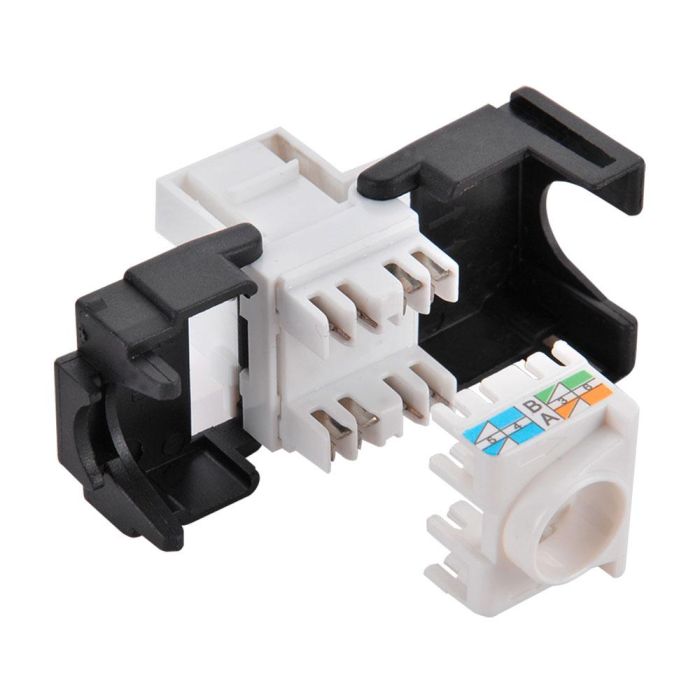 Conector hembra rj45 utp cat.6 keystone 180° 2 Conector hembra rj45 utp cat.6 keystone 180° 2