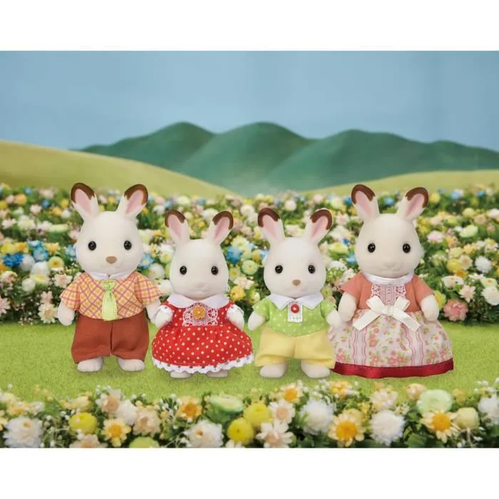 Sylvanian Families Familia Conejo Chocolate 5655 Set Figuras 4 Piezas 5