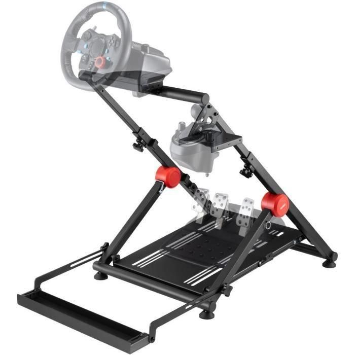 Oplite GT Pro Wheel Stand - Soporte Premium para Volantes y Pedales de Carreras - Ajustable, Plegable y Compatible 3