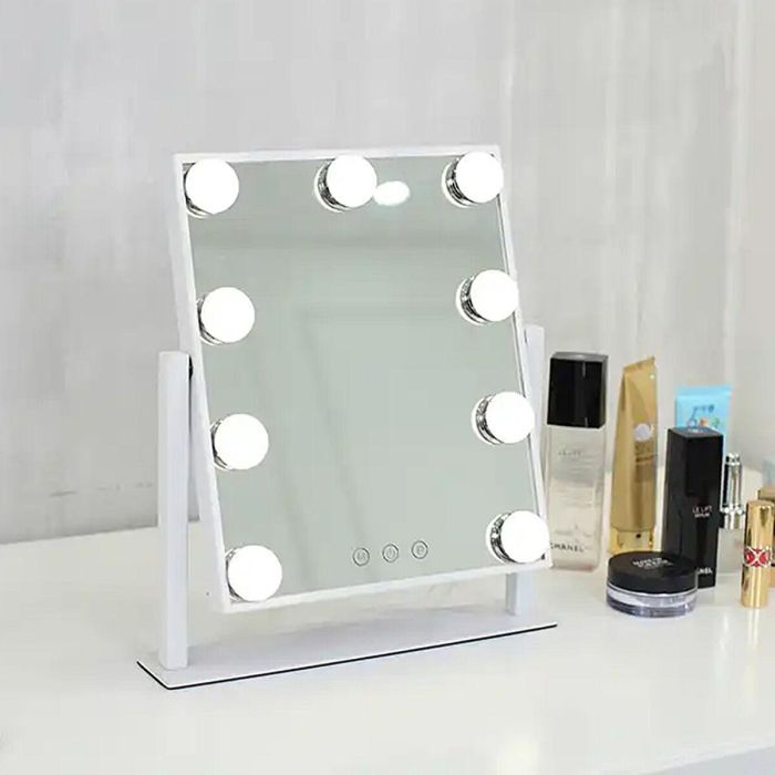 Espejo Rectangular con 9 Luces LED Versa - 5x30 cm (2 Unidades) 3 Espejo Rectangular con 9 Luces LED Versa - 5x30 cm (2 Unidades) 3
