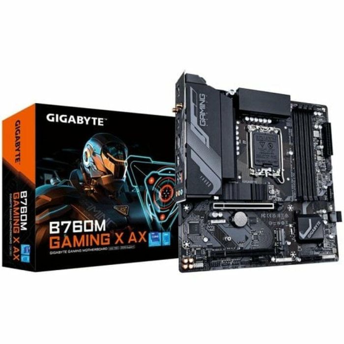GIGABYTE GIG1698106358865 Placa base B760M Gaming X AX DDR5 hasta 7600 MHz Wi-Fi 6E LAN 2.5GbE 10 GIGABYTE GIG1698106358865 Placa base B760M Gaming X AX DDR5 hasta 7600 MHz Wi-Fi 6E LAN 2.5GbE 10