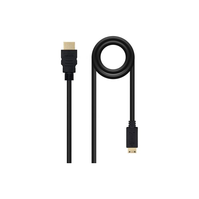 Nanocable 10.15.0902 Cable HDMI Macho a Mini HDMI Macho 1.8m, Full HD 1080p/WQXGA V1.3b, Conectores Bañados en Oro 24K, Negro 1 Nanocable 10.15.0902 Cable HDMI Macho a Mini HDMI Macho 1.8m, Full HD 1080p/WQXGA V1.3b, Conectores Bañados en Oro 24K, Negro 1