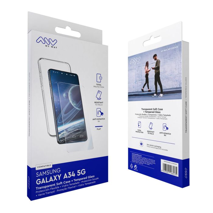 Funda y Protector para Móvil Myway Galaxy A34 5G Samsung Galaxy A34 5G 3 Funda y Protector para Móvil Myway Galaxy A34 5G Samsung Galaxy A34 5G 3