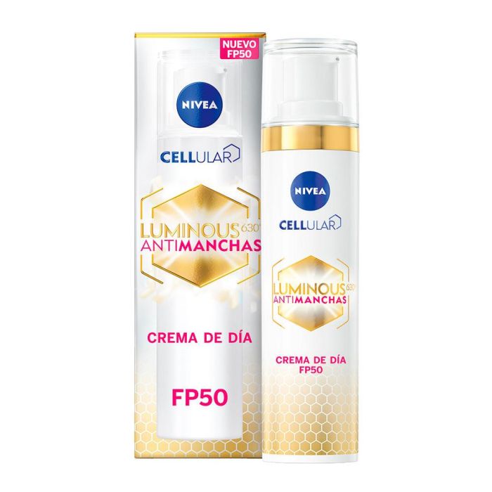Nivea LUMINOUS 630º Fluido Día Antimanchas SPF50 con Ácido Hialurónico y Vitamina E - 40 ml 1