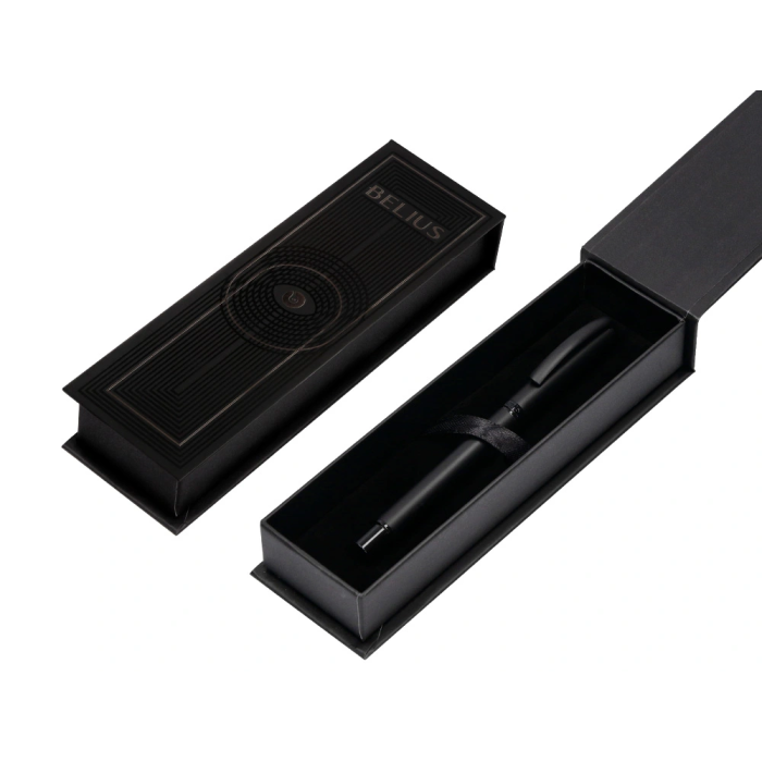 Belius Roller Turbo Aluminio Negro Tinta Negra Punta 0.7 mm Caja Diseño 4