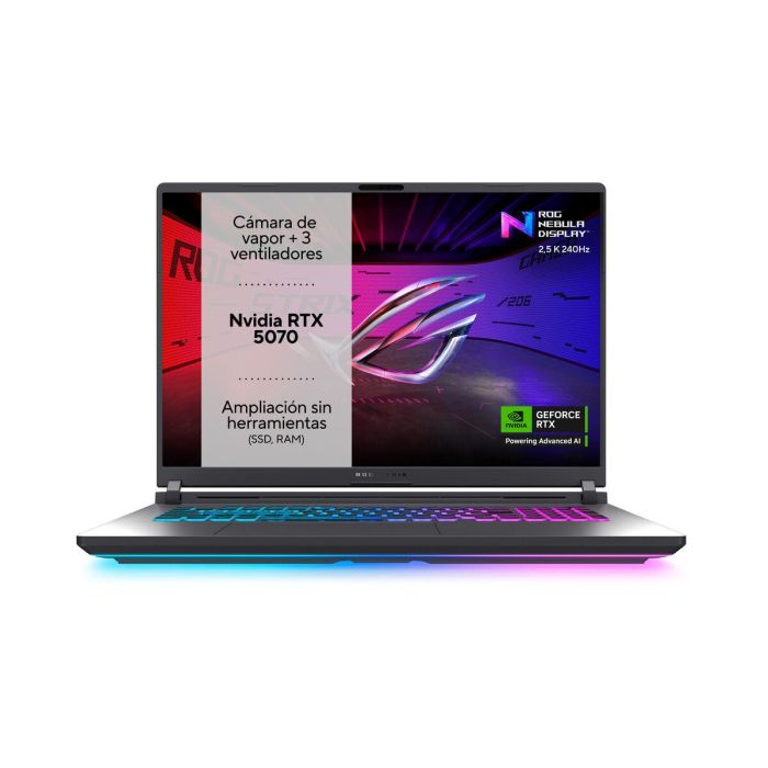 ASUS ROG Strix G18 G815LP-S9034 Portátil Gaming 18" WQXGA 240Hz Intel Core Ultra 9 275HX RTX 5070 8GB 32GB RAM 1TB SSD Sin SO 1 ASUS ROG Strix G18 G815LP-S9034 Portátil Gaming 18" WQXGA 240Hz Intel Core Ultra 9 275HX RTX 5070 8GB 32GB RAM 1TB SSD Sin SO 1