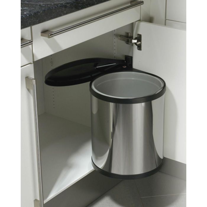 Cubo de basura Hailo Compact-Box Acero 15 L Negro Gris Integrable 8 Cubo de basura Hailo Compact-Box Acero 15 L Negro Gris Integrable 8