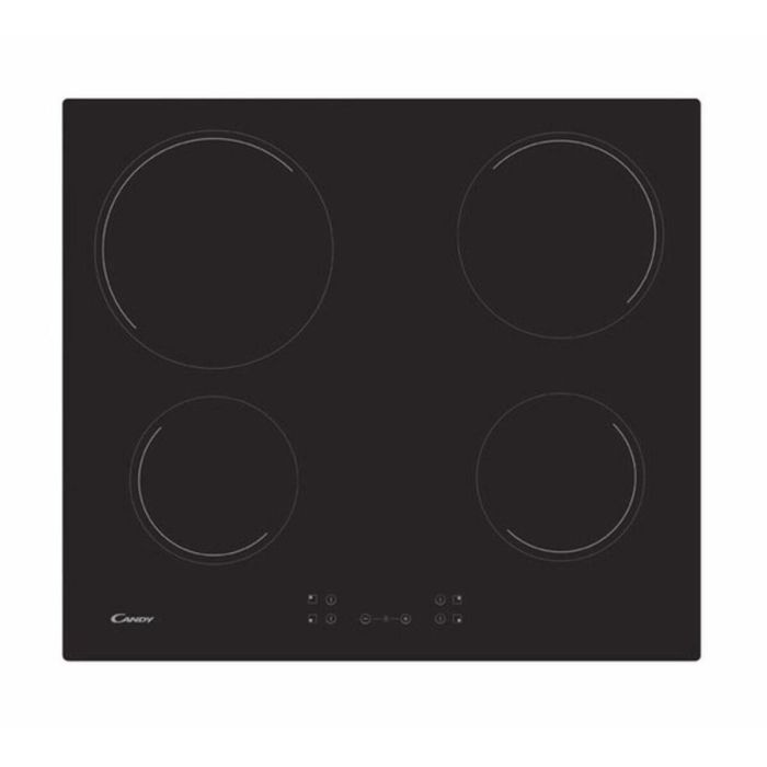 Candy CH64CCB Placa Vitrocerámica 4 Zonas 6500W 56x49 cm Cristal Negro Controles Frontales Seguridad Infantil Bordes Rectos 0 Candy CH64CCB Placa Vitrocerámica 4 Zonas 6500W 56x49 cm Cristal Negro Controles Frontales Seguridad Infantil Bordes Rectos 0