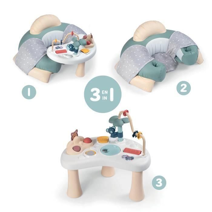 Smoby LS Asiento Acogedor Little Smoby Hinchable para Bebés que Empiezan a Sentarse con Tableta de Actividades Educativas 4