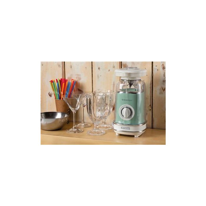 Ariete 568/14 Batidora de Vaso Vintage Verde 1.5L, 6 Cuchillas Acero Inoxidable, Función Pulse 5 Ariete 568/14 Batidora de Vaso Vintage Verde 1.5L, 6 Cuchillas Acero Inoxidable, Función Pulse 5