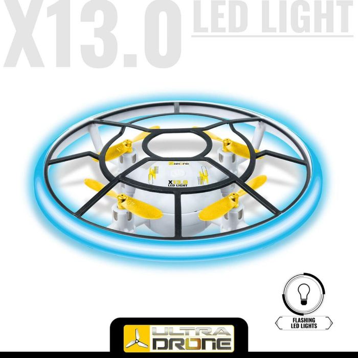 Mondo Motors - Dron de radio controlado - Efectos de luz - Ultradrone X13 LED Light - Diametre 13cm 4