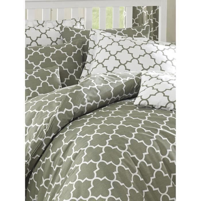 ASI8681181719824 Juego de cama 100% algodón reforzado - Funda nórdica 220x240 cm + 2 Fundas almohada 60x60 cm - Gris 3