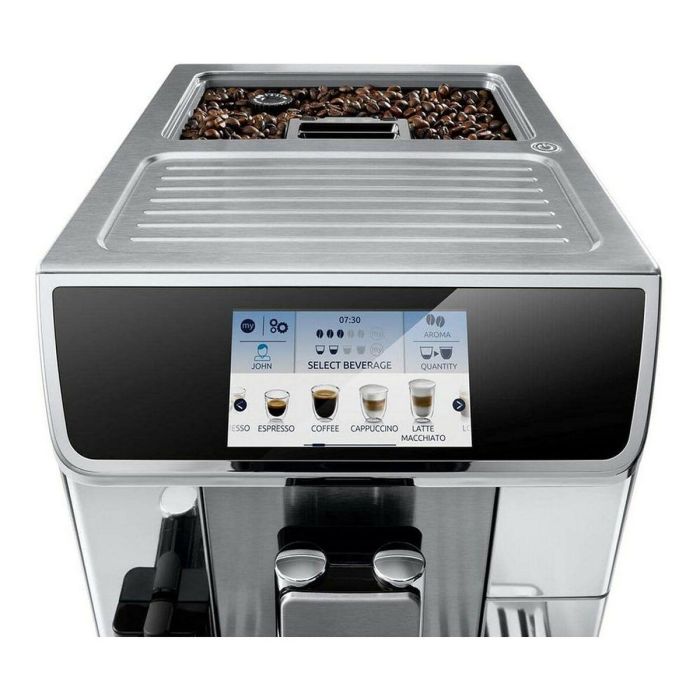 Delonghi ECAM 650.75.MS Cafetera Espresso Automática con Molinillo, PrimaDonna Elite, 15 bar, 2L, App Coffee Link, Chocolate Caliente, Acero Inoxidable 3