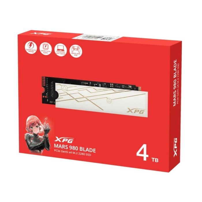 ADATA Disco Duro Interno Sólido SSD SMAR-980B-4TCS 4 TB M.2 2280 PCIe Gen 5 x4 14000 MB/s Lectura 3