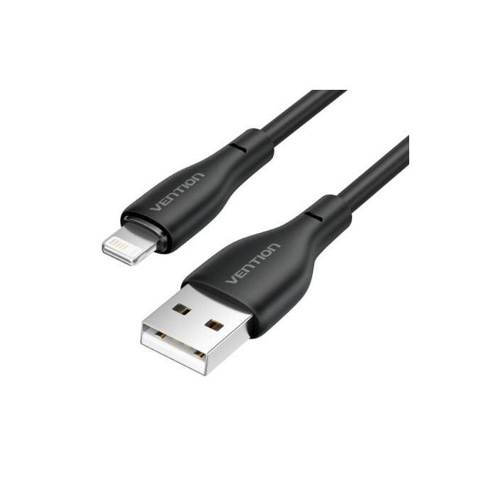 Cable USB 2.0 Lightning Vention H26BF/ Lightning Macho - USB Macho/ 10W/ 480Mbps/ 1m/ Negro