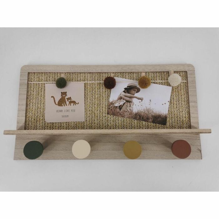 Perchero DKD Home Decor Natural Multicolor Fibra Madera MDF (45 x 6 x 24 cm) 1 Perchero DKD Home Decor Natural Multicolor Fibra Madera MDF (45 x 6 x 24 cm) 1