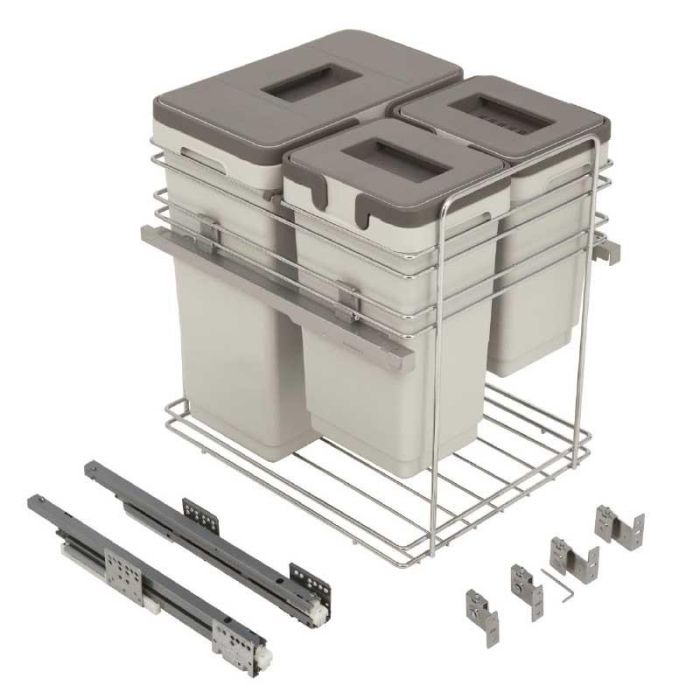 Vibo Módulo Cubo Basura Extraible Kombi M300 1X33Lts con Filtro Antiolores para Mueble de 300mm 2 Vibo Módulo Cubo Basura Extraible Kombi M300 1X33Lts con Filtro Antiolores para Mueble de 300mm 2