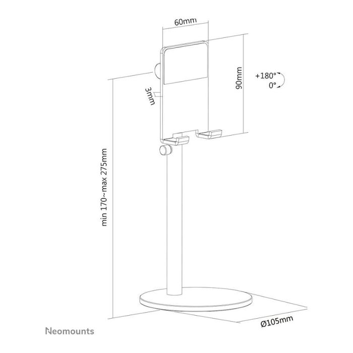 Soporte Neomounts DS10-200SL1 Plata 3
